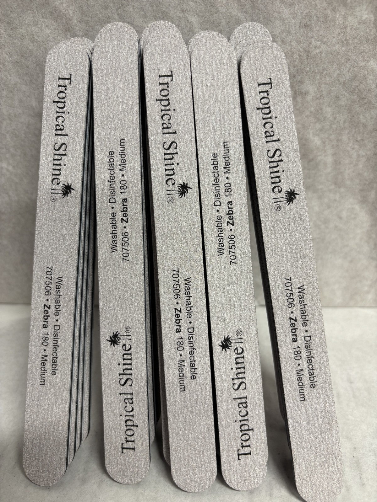 20 Pieces Zebra Nail Files 180/180 Medium Grit Nail Care Tools