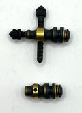 Tattoo Machine Patina Solid Brass Bottle Binder Post Set With stripe