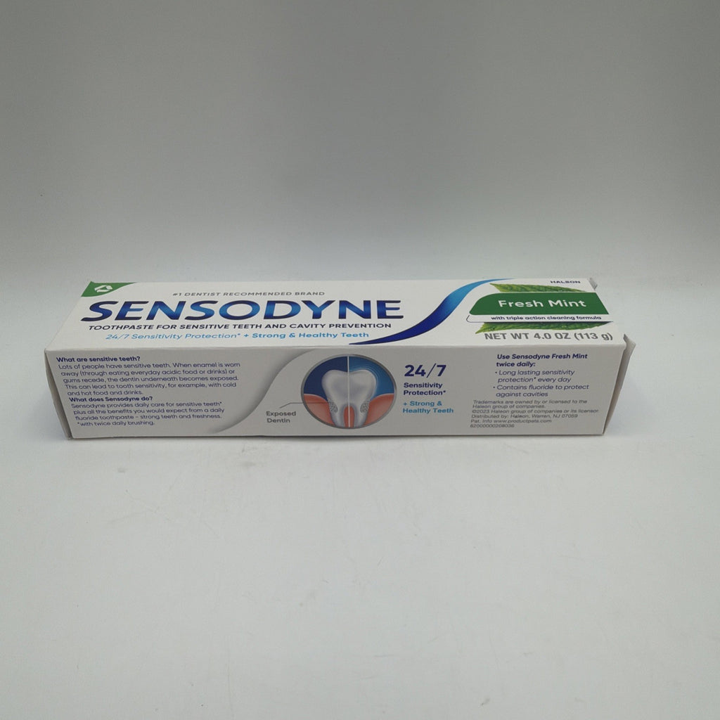 Sensodyne Fresh Mint Toothpaste 4oz - 4 Pack for Sensitive Teeth