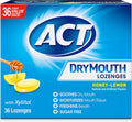 Act Sugar-Free Honey Lemon Lozenges for Dry Mouth - 36 Count