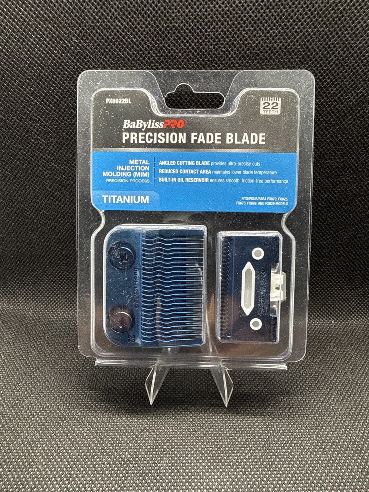 BaBylissPRO Blue Titanium Precision Fade Blade FX8022BL - Hair Clipper Replacement Part