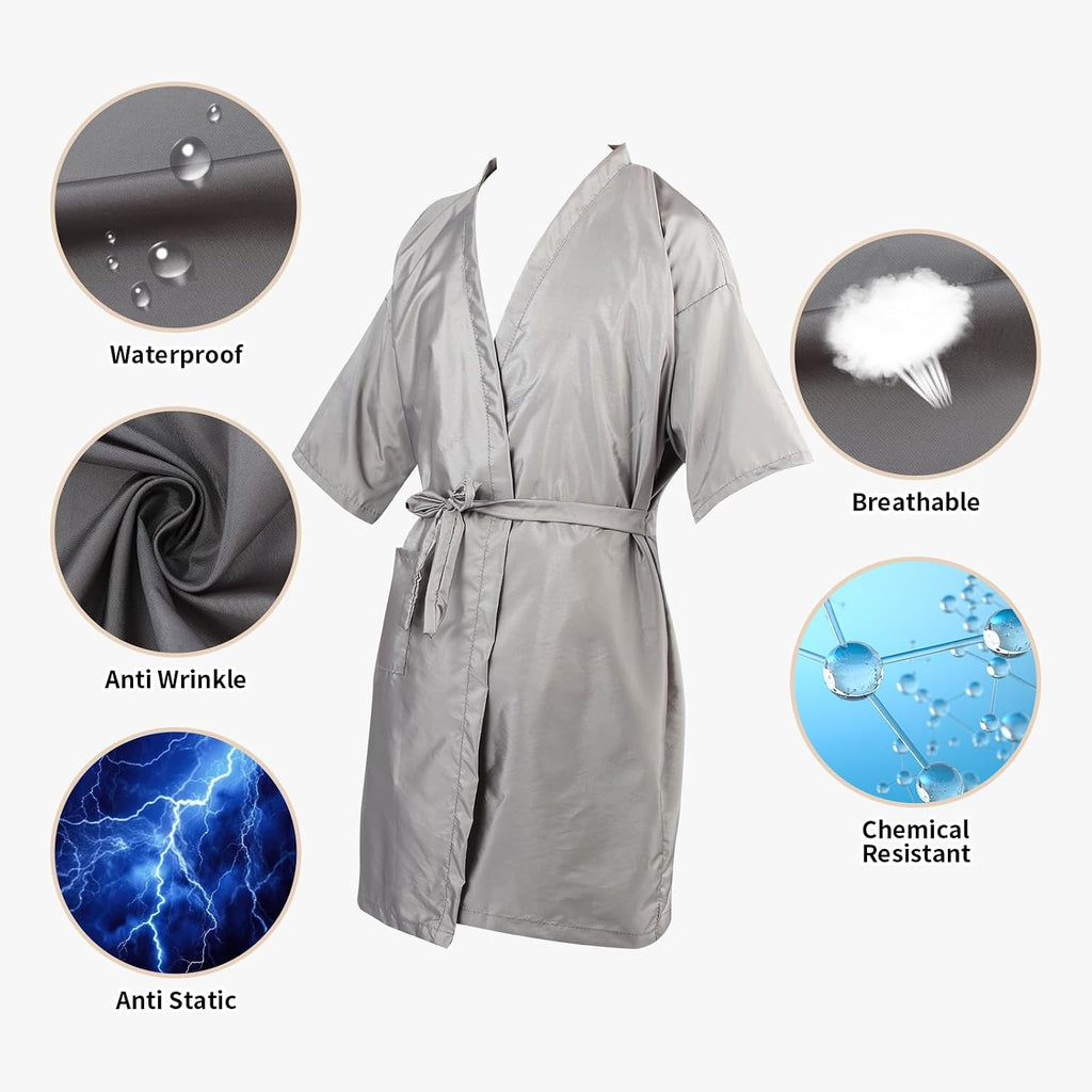 Salon Client Gown Robe Cape for Hair Cutting with Adjustable Tie