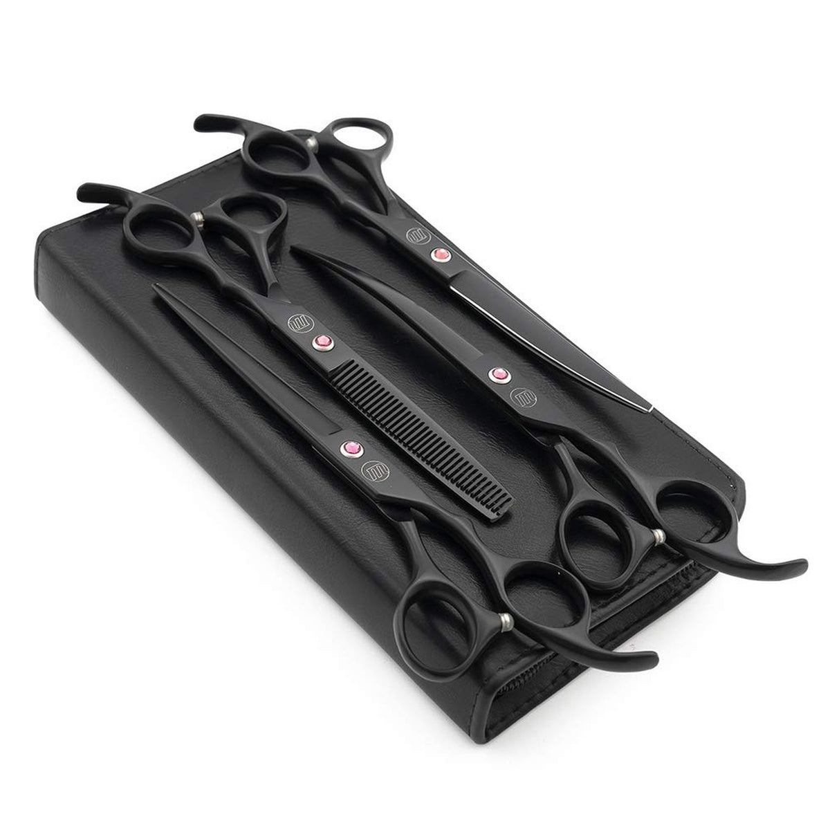 Dog Grooming Scissors Set - 7 Inch Pet Hair Cutting & Thinning Shears