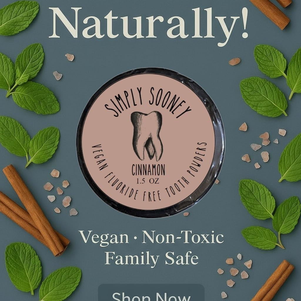 Remineralizing Organic Vegan Fluoride-Free Tooth Powder - Peppermint 1.52oz