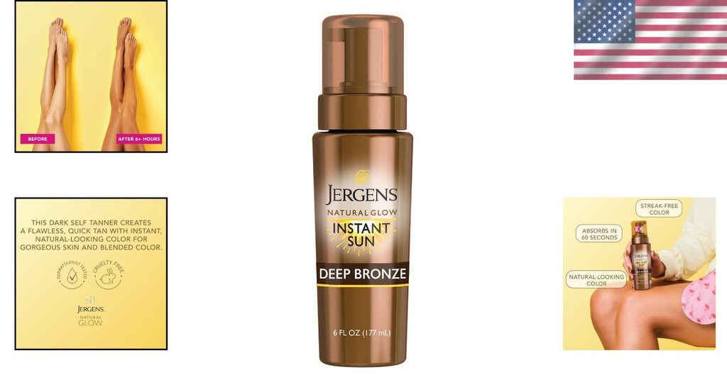 Natural Glow Self Tanner Mousse - Instant Color, Lightweight & Buildable