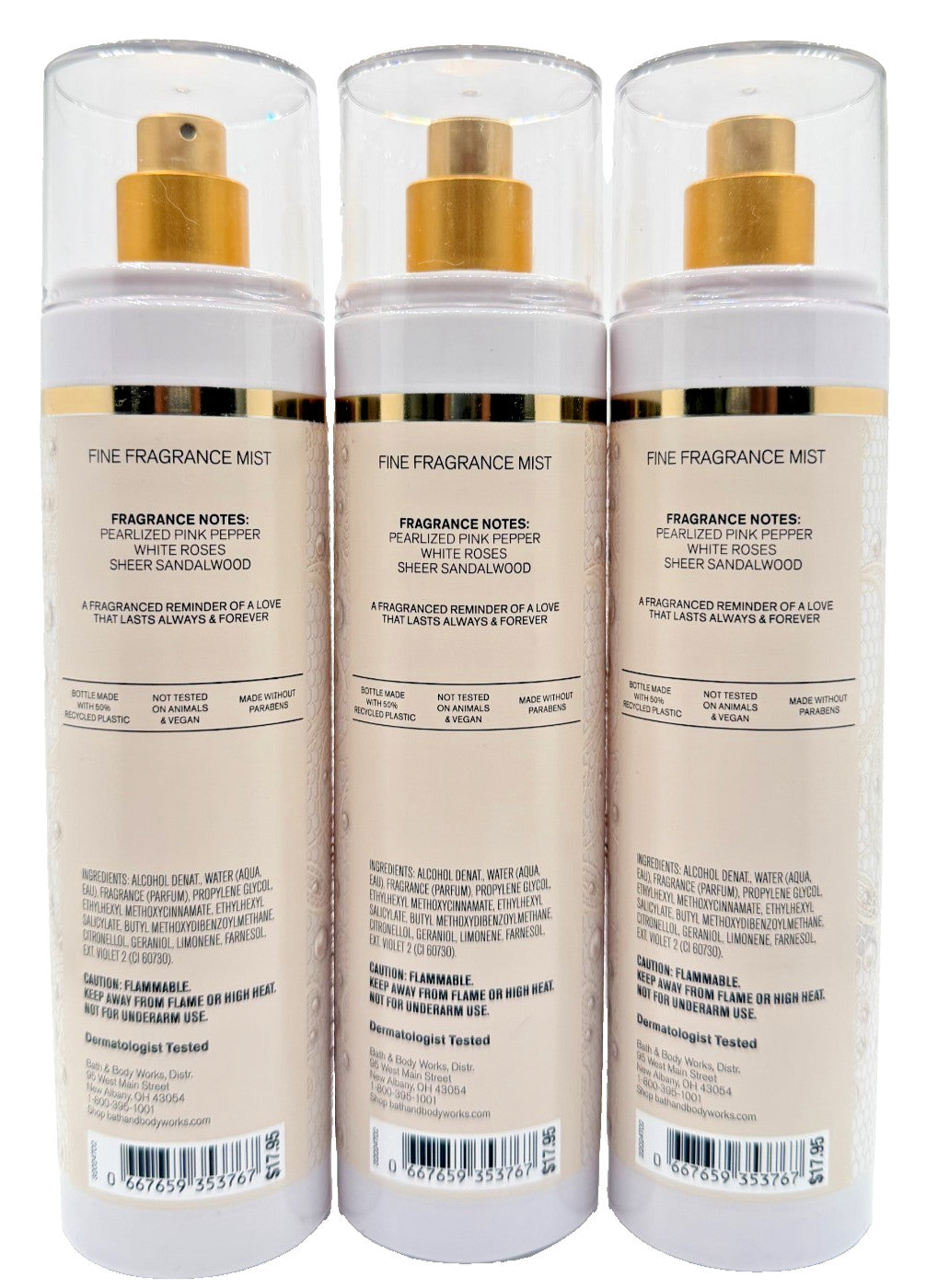 Bath & Body Works 3-Pack Always & Forever Fragrance Mist Spray 8 oz