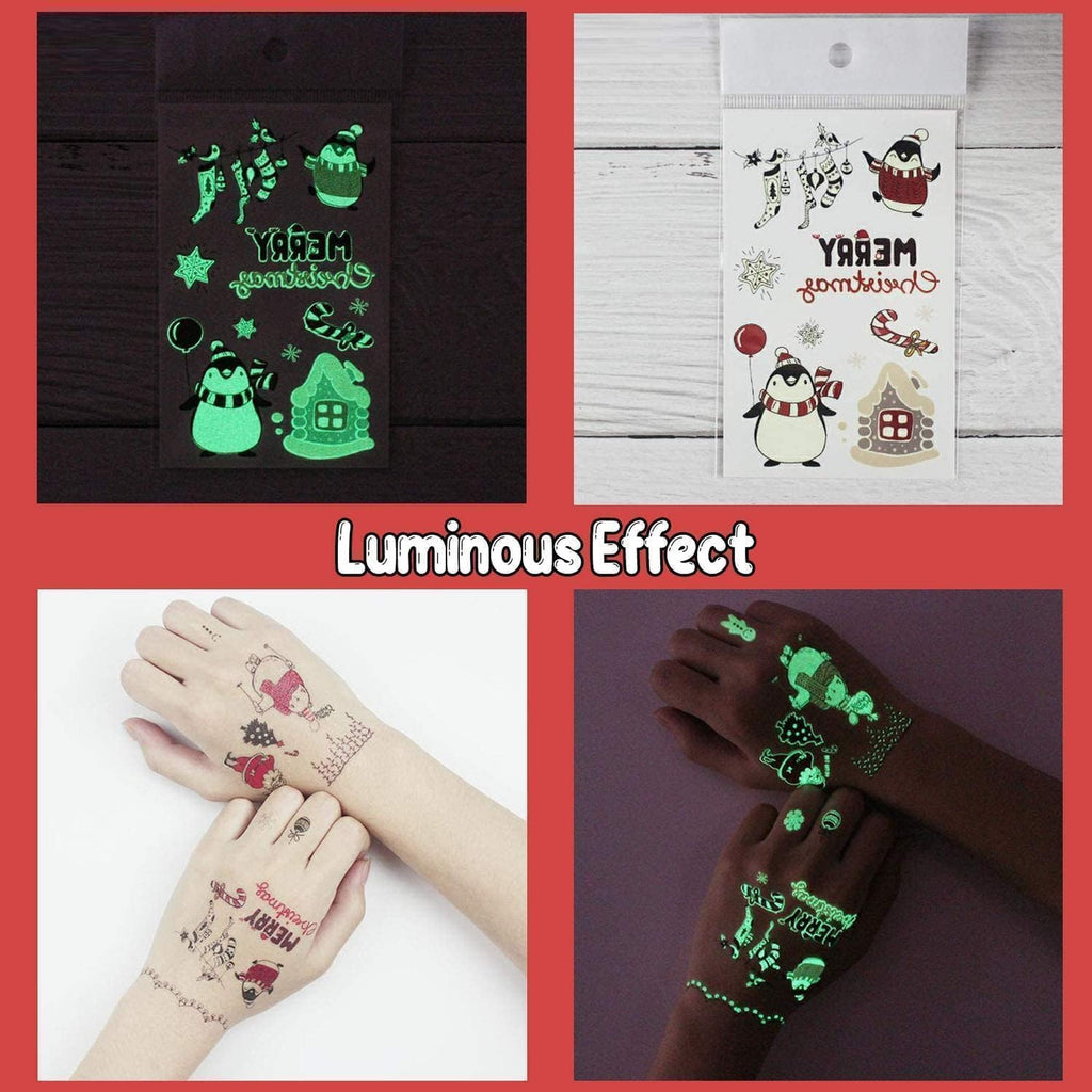Christmas Temporary Tattoos for Kids - Fun Stocking Stuffers & Party Favors