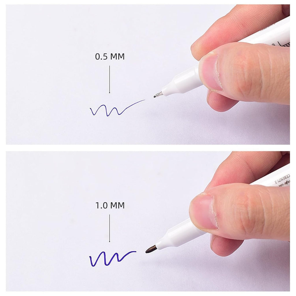 Tattoo Waterproof Double-Head Skin Positioning Marker Pen with Ruler