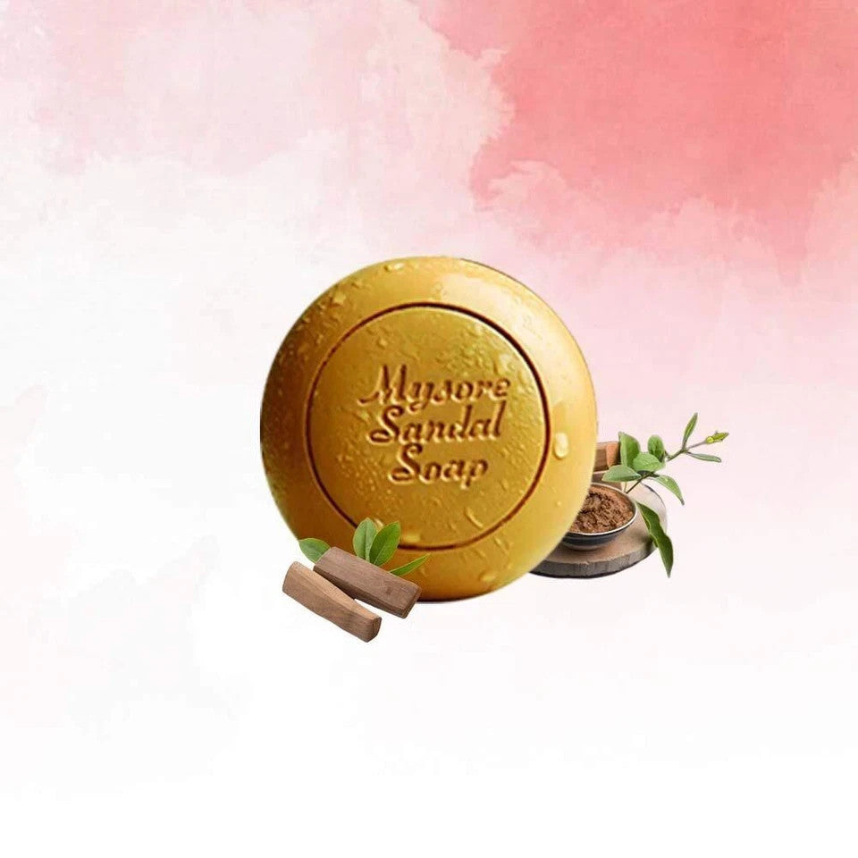 Mysore Sandal Soap 150g Pack of 3 - Natural Moisturizing Bar for Glowing Skin