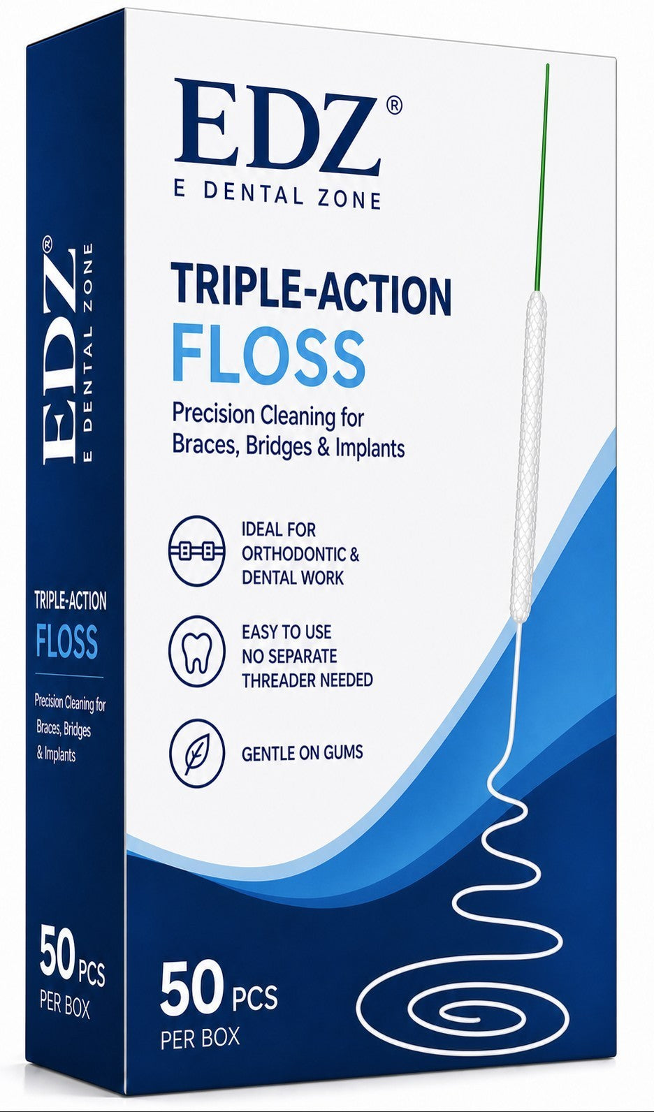 Orthodontic Dental Floss for Braces & Implants, 200 Count 4 Pack