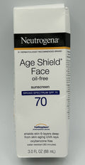 Neutrogena Oil-Free Sunscreen Lotion SPF 70 Age Shield Water Resistant 3oz