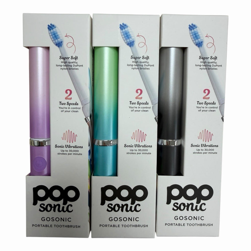 Super Soft Electric Toothbrush Set 2 Speeds Ombre Multi Colors 3 Pack