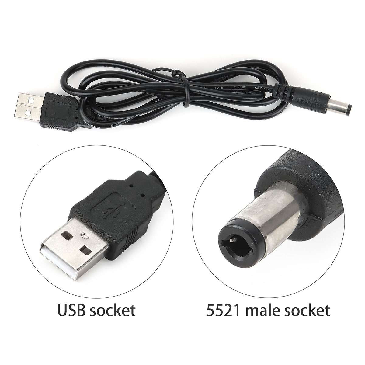 7Pcs USB Power Cord & Adapter Set for Hair Clippers & Trimmers Replacement