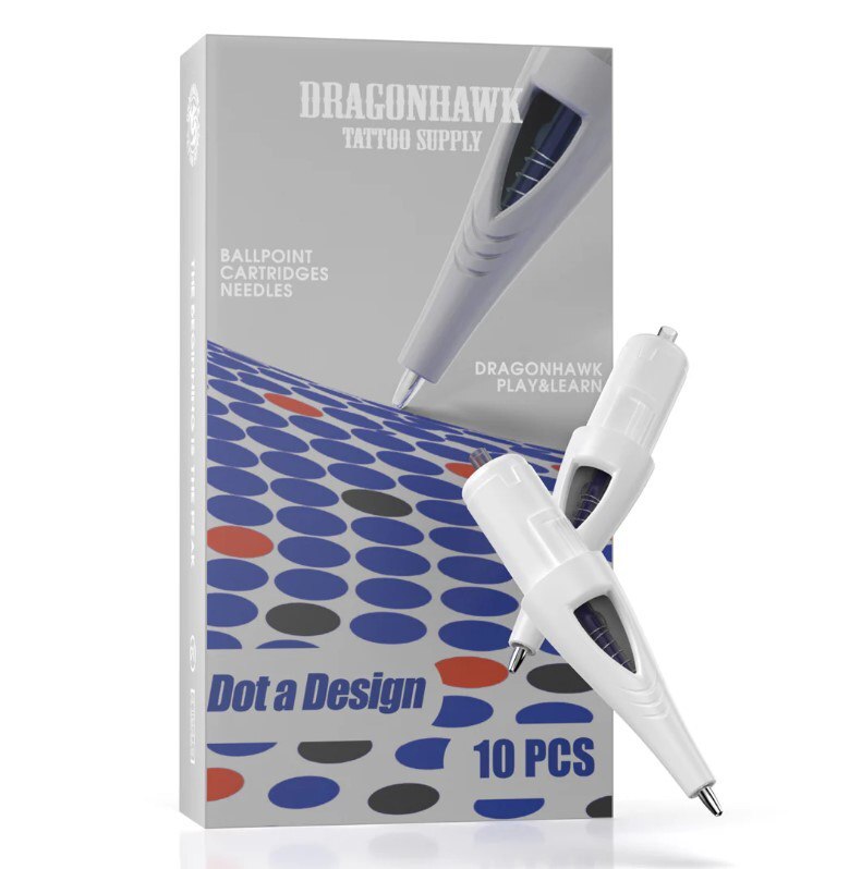 Dragonhawk Ballpoint Cartridges – 10pcs Pack for Ballpoint Pen Refills (Mixed Colors)