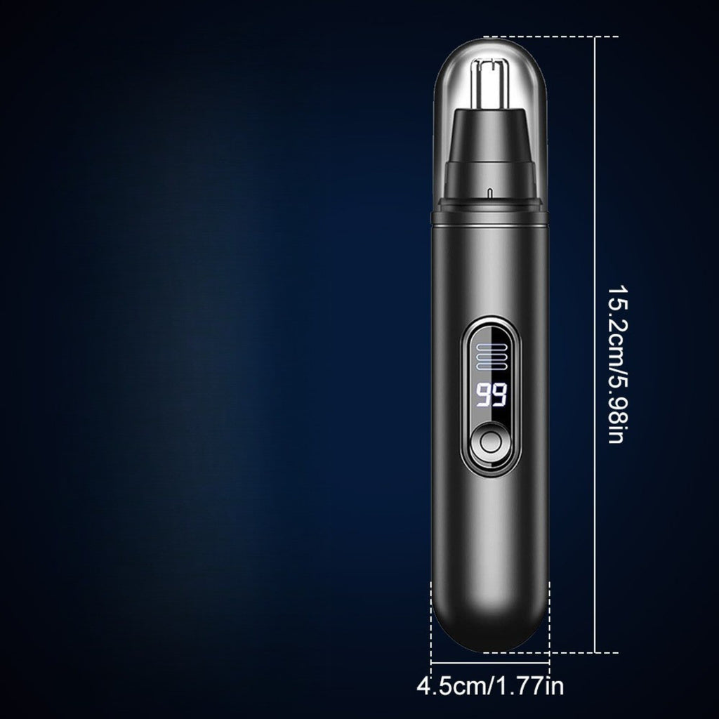 USB Rechargeable Ear & Nose Hair Trimmer with LED Screen for Men Women