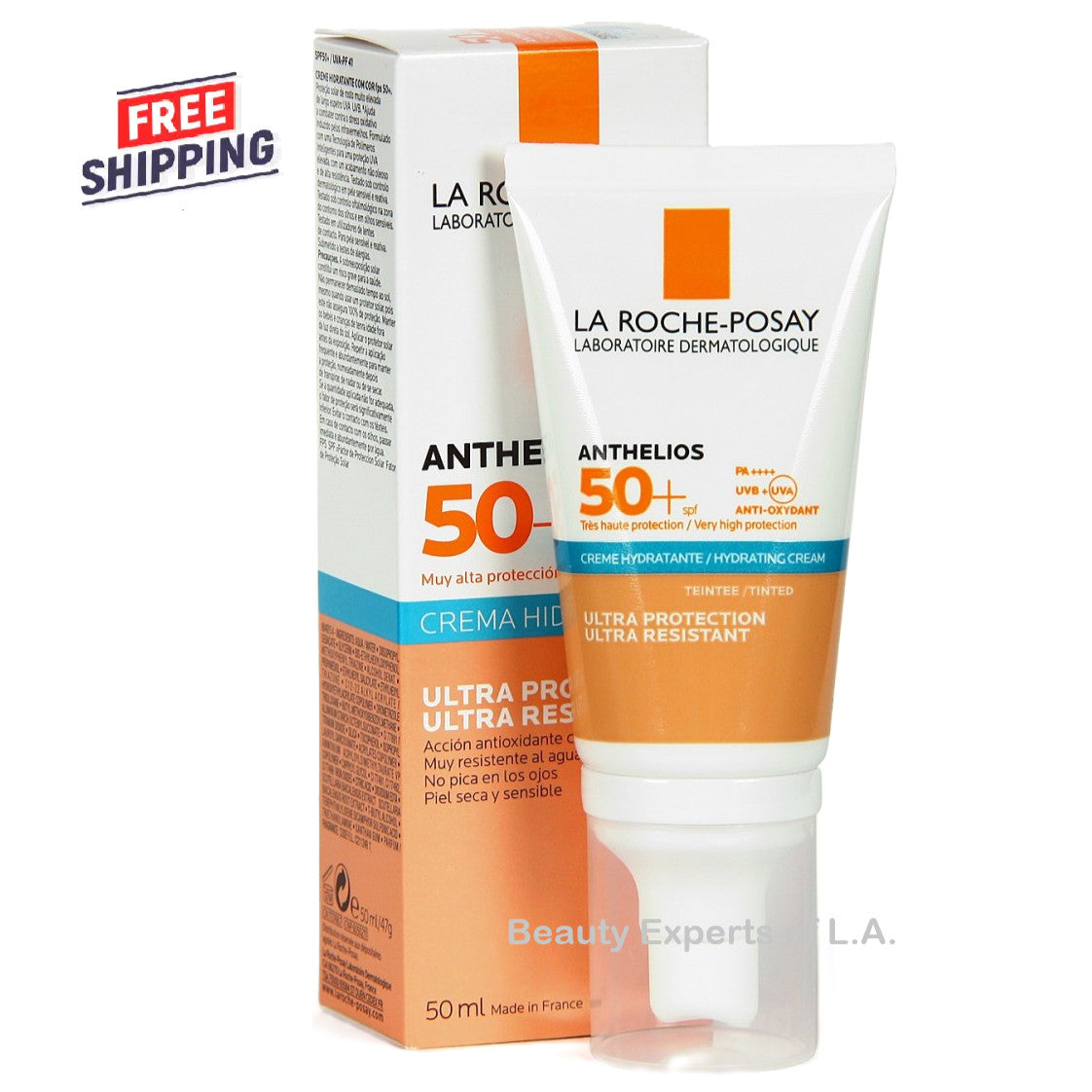 SPF 50+ Tinted Moisturizing Sunscreen Cream for Sensitive Skin 50ml