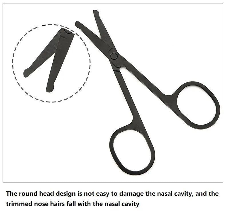 Nose Hair Scissors Stainless Steel Safety Trimmer with Round Tip