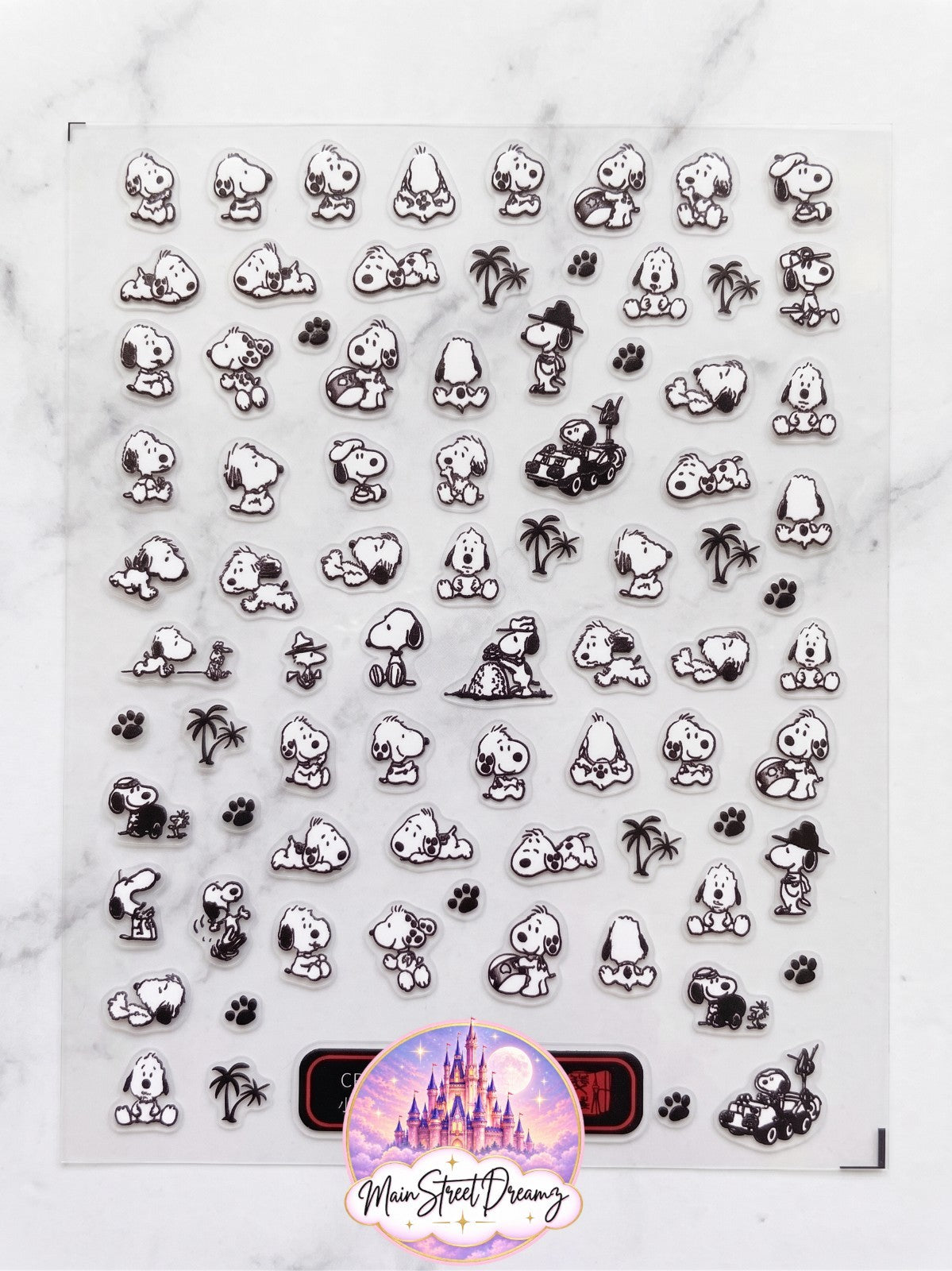Snoopy 5D Nail Art Stickers - Peanuts Nail Decals for Manicure