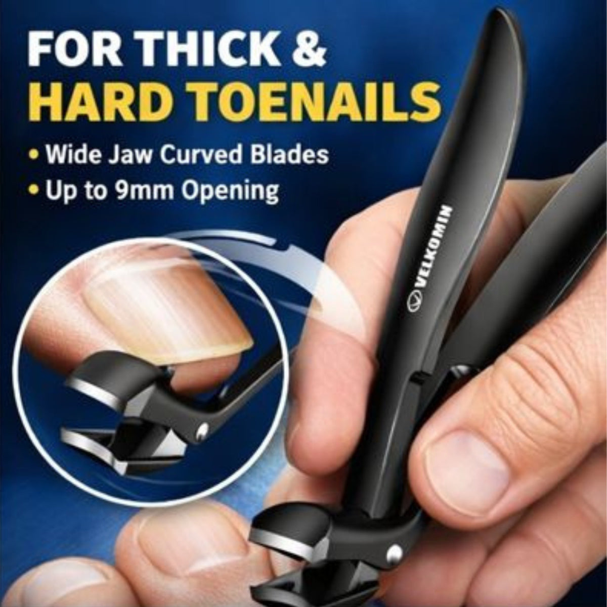 Heavy-Duty Toenail Clippers for Seniors - Wide Jaw & Ultra-Sharp Angled Head