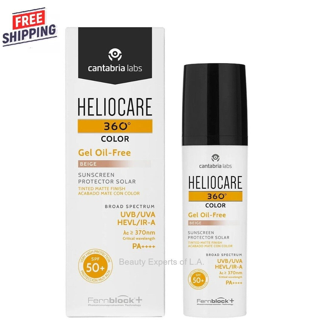 Oil-Free Tinted Sunscreen SPF50+ Beige for Face & Skin Protection