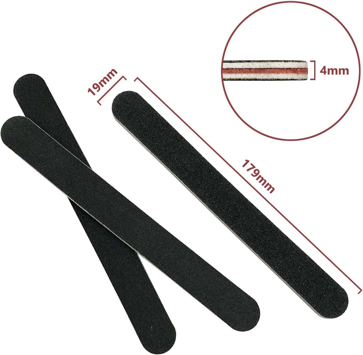 20 Pack Nail Files 100/180 Grit Emery Boards for Acrylic & Natural Nails
