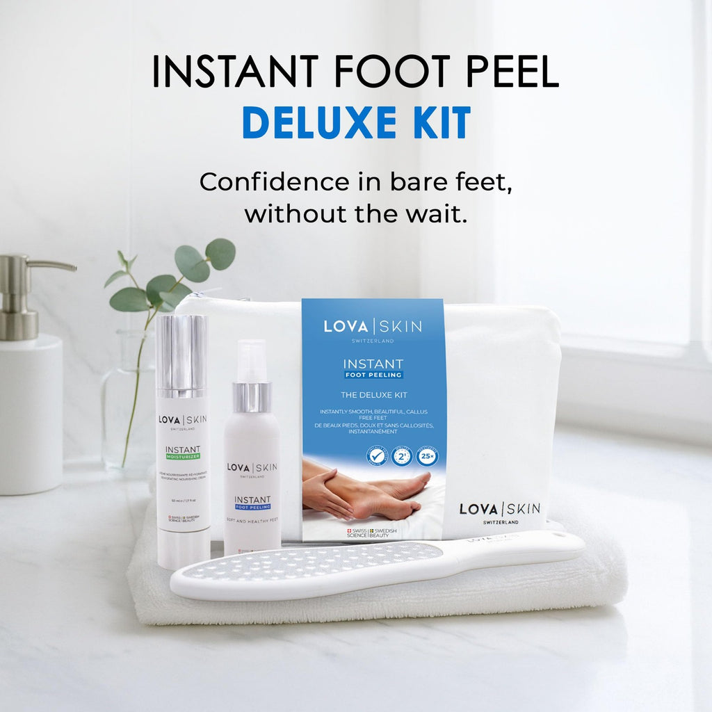 Foot Peel Kit with File & Moisturizer - Instant Smooth Feet at Home