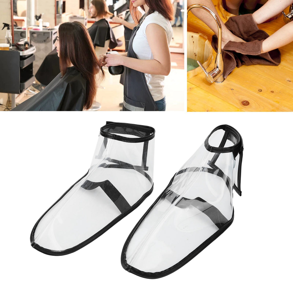 Waterproof Shoe Cover for Hairdressers & Spa Professionals - Adjustable & Foldable