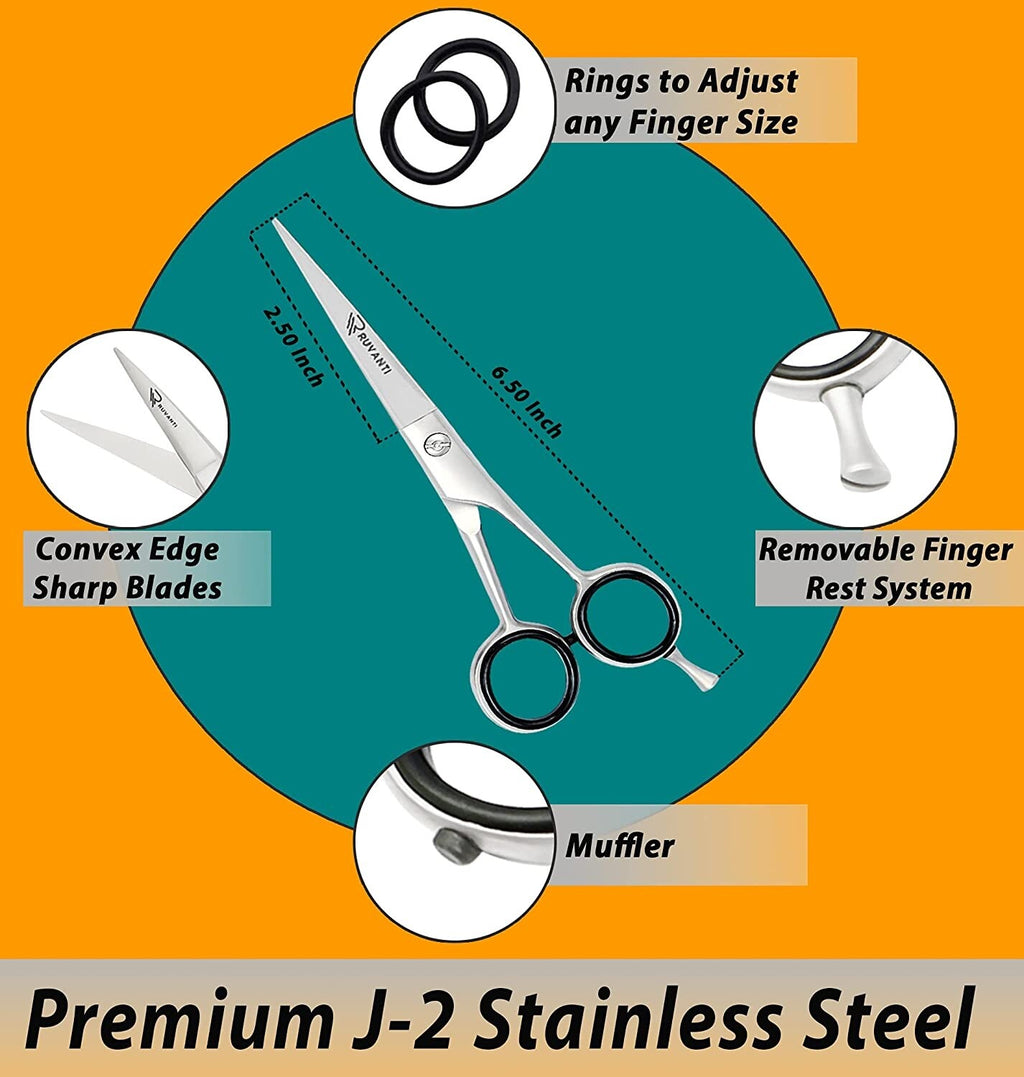 Professional Hair Cutting Scissors 6.5 Inch High-Quality Stainless Steel Barber Shears