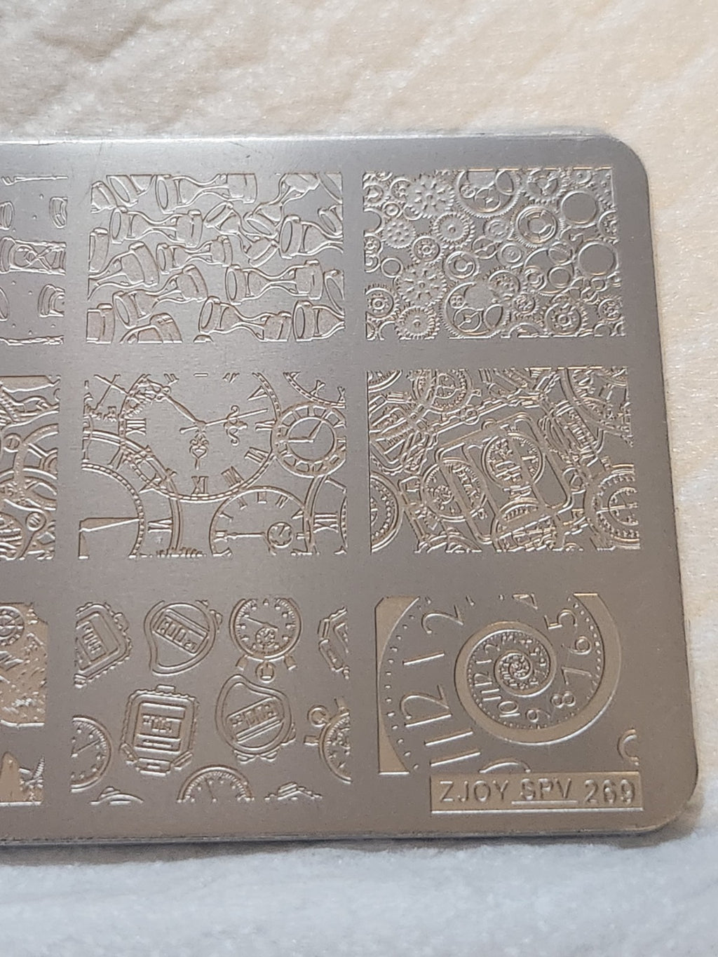 Nail Stamping Plate - SPV-269 Clock and Time Design for Nail Art