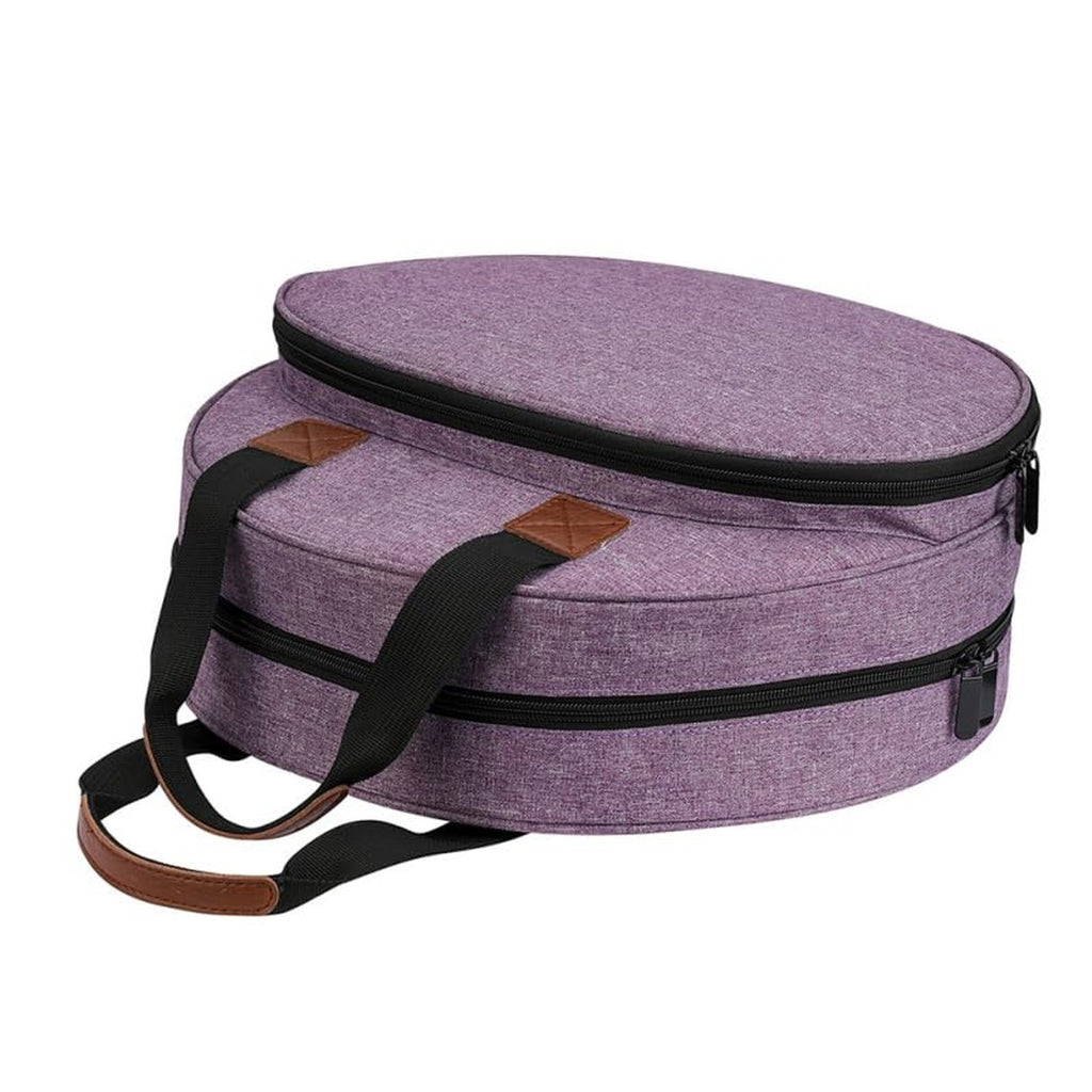 Large Capacity Embroidery Project Bag with Multiple Pockets and Handle