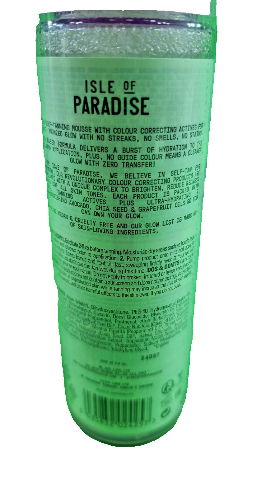Dark Self Tanning Mousse - Hydrating Clear Formula, Natural Bronze Glow