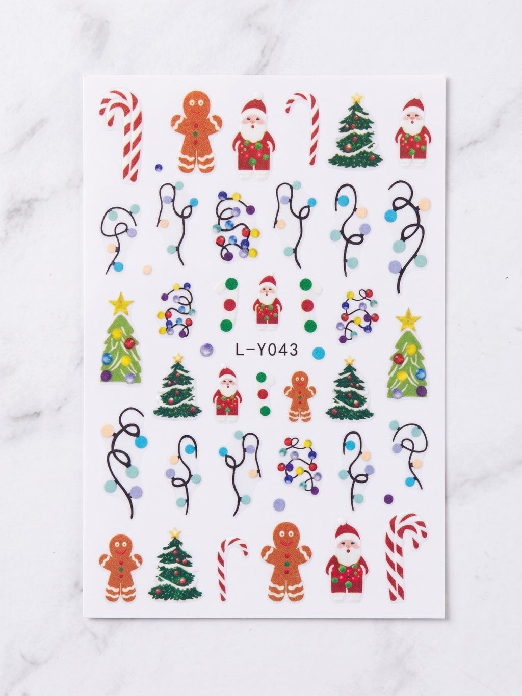 3D Christmas Nail Decals Nail Art Stickers Set for Festive Manicure