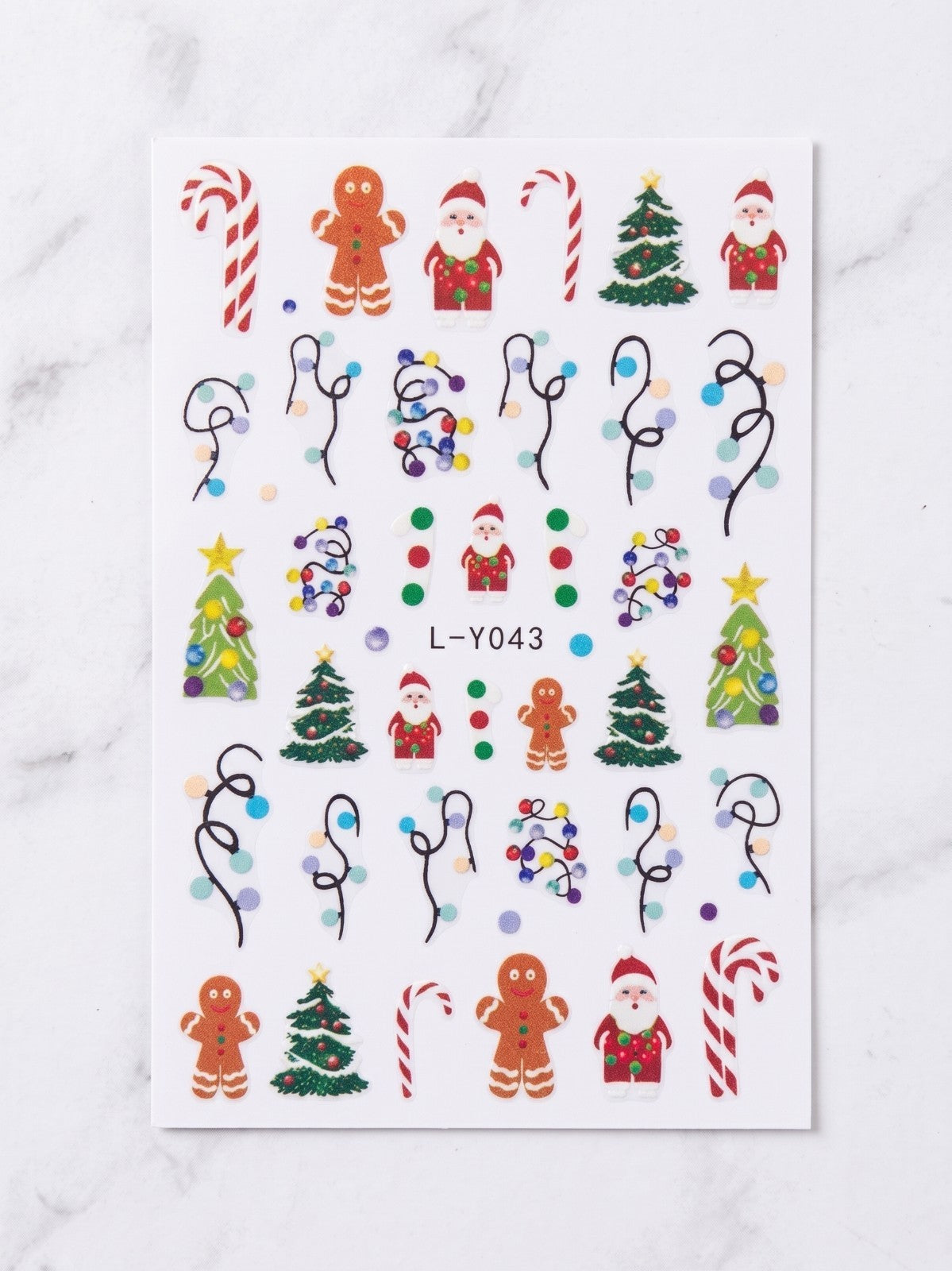 3D Christmas Nail Decals Nail Art Stickers Set for Festive Manicure