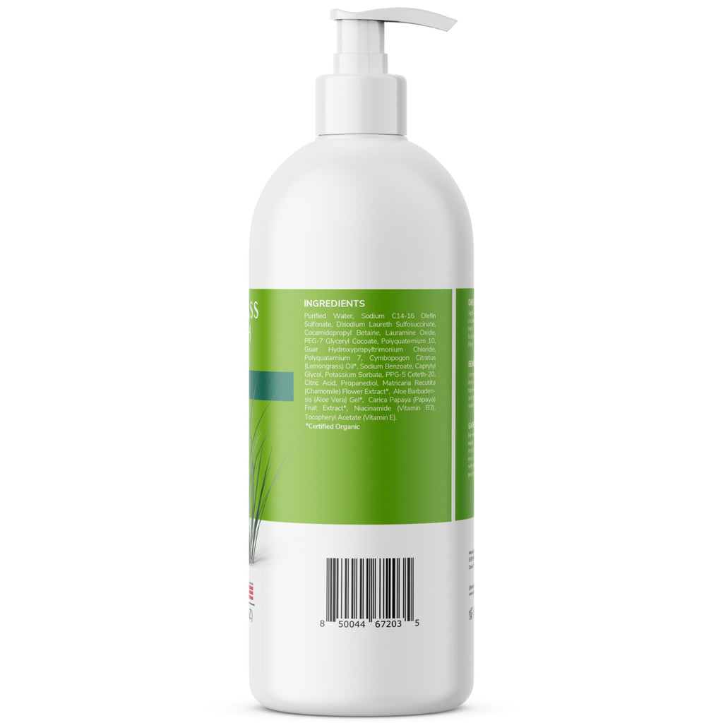 Edenika Lemongrass Body Wash with Vitamin E, Moisturizing Shower Gel 16 oz
