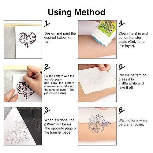 Tattoo Stencil Transfer Paper - 50 A4 Sheets for Professional Artists