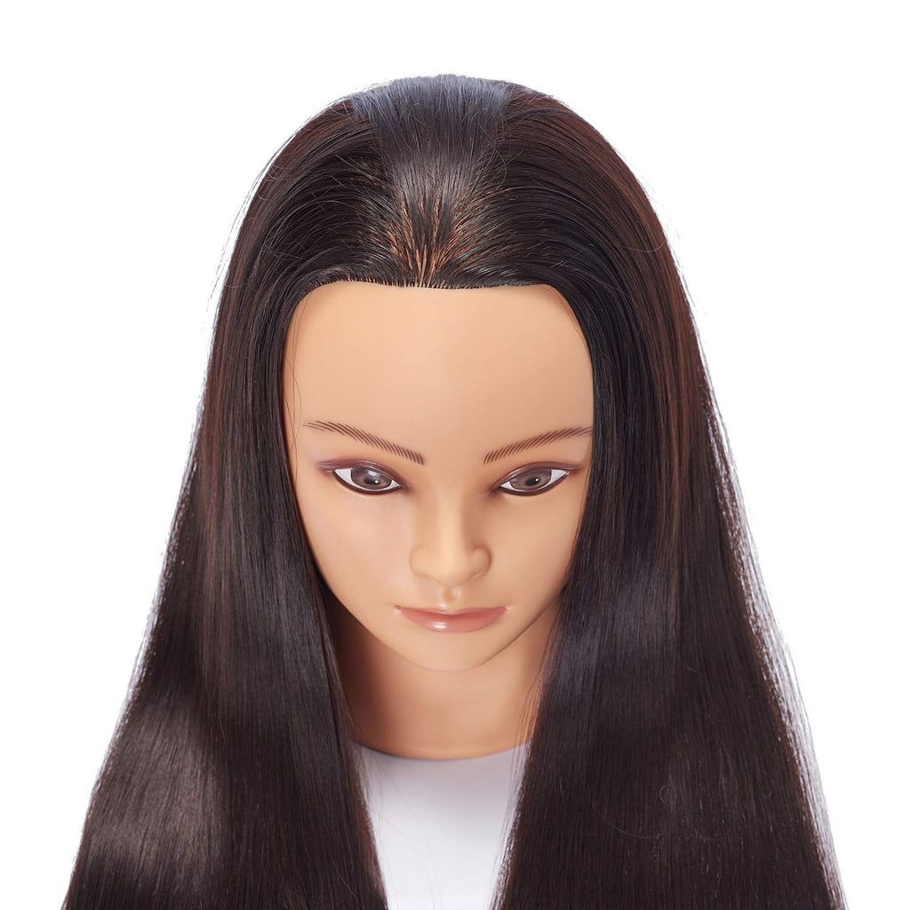 Practice Mannequin Head 26-28 Inch Synthetic Hair for Braiding & Styling