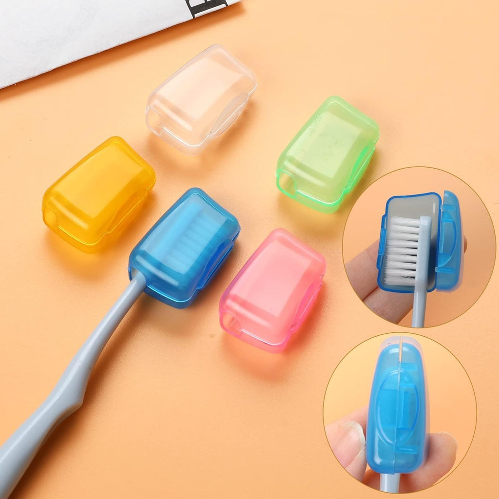 5-Pack Toothbrush Covers Travel Head Protectors - Lightweight & Durable