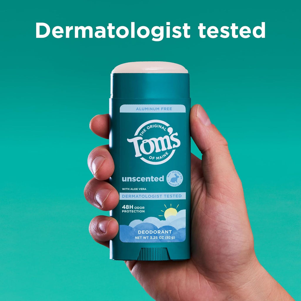 Unscented Natural Deodorant for Men & Women - Aluminum Free 3.25 oz
