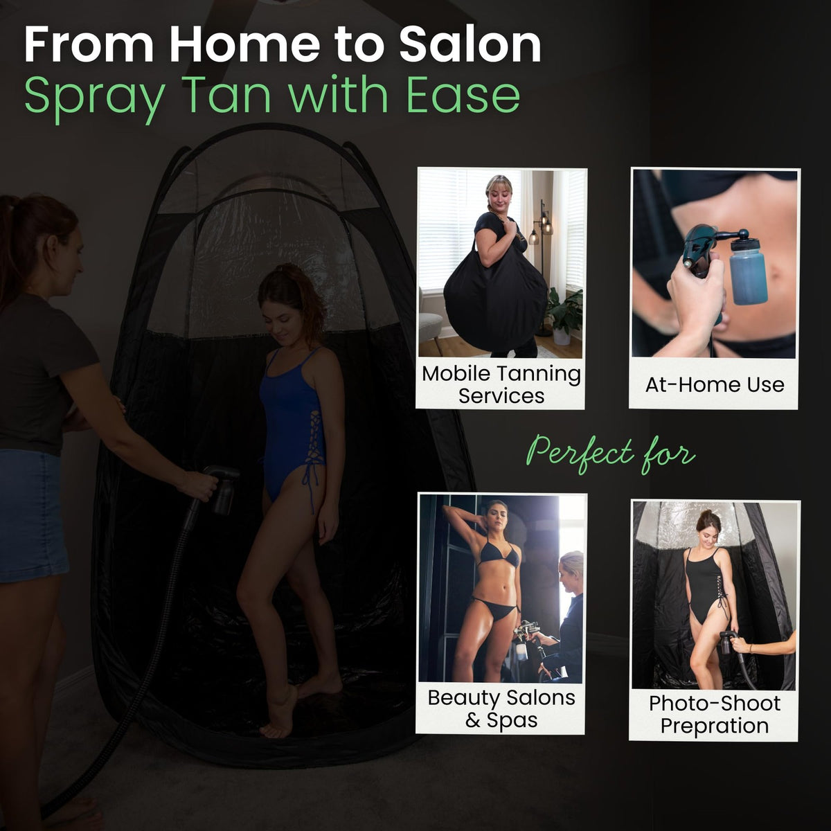 Portable Spray Tan Tent with Clear Window & Carry Case – Professional & Home Use
