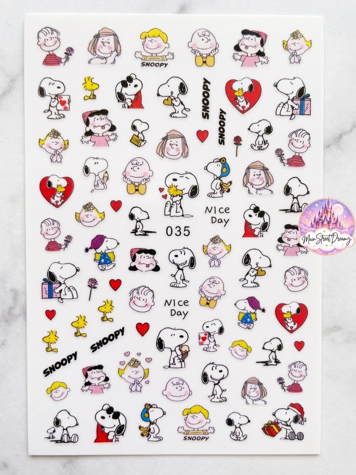 Snoopy 3D Nail Art Stickers - Peanuts Nail Decals for Creative Manicures
