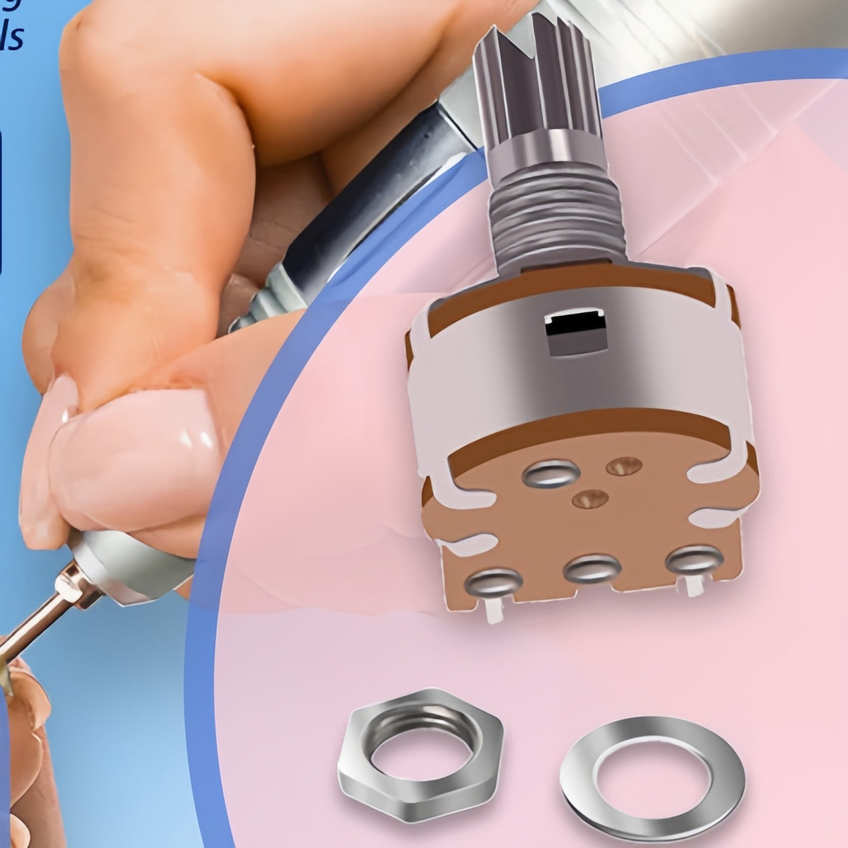 Control Board Speed Knob Replacement Part for Nail Drill Machines - Fits Medicool Pro Power 20k