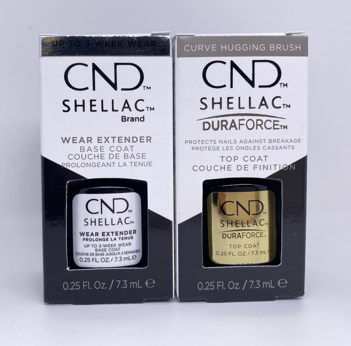CND Shellac Wear Extend Base Coat & Duraforce Top Coat Set - 0.25 oz Each