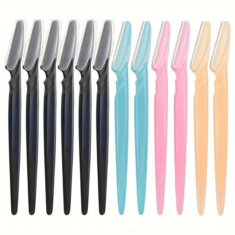Eyebrow Razor Kit 12pcs Facial Hair Removal & Shaping Tools with Easy Grip Handle