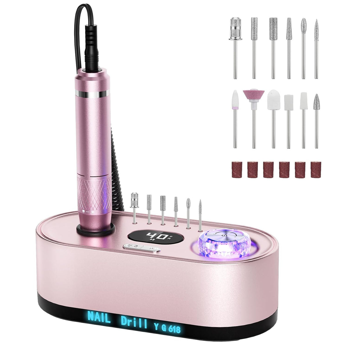 Professional Nail Drill E-File 40000RPM for Gel Polish Removal and Manicure