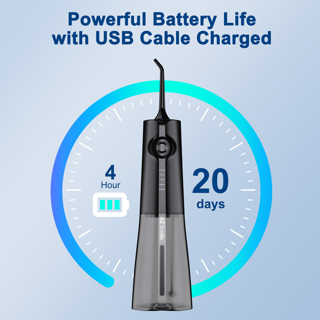 Cordless Water Flosser for Teeth Cleaning with 8 Tips & 5 Modes