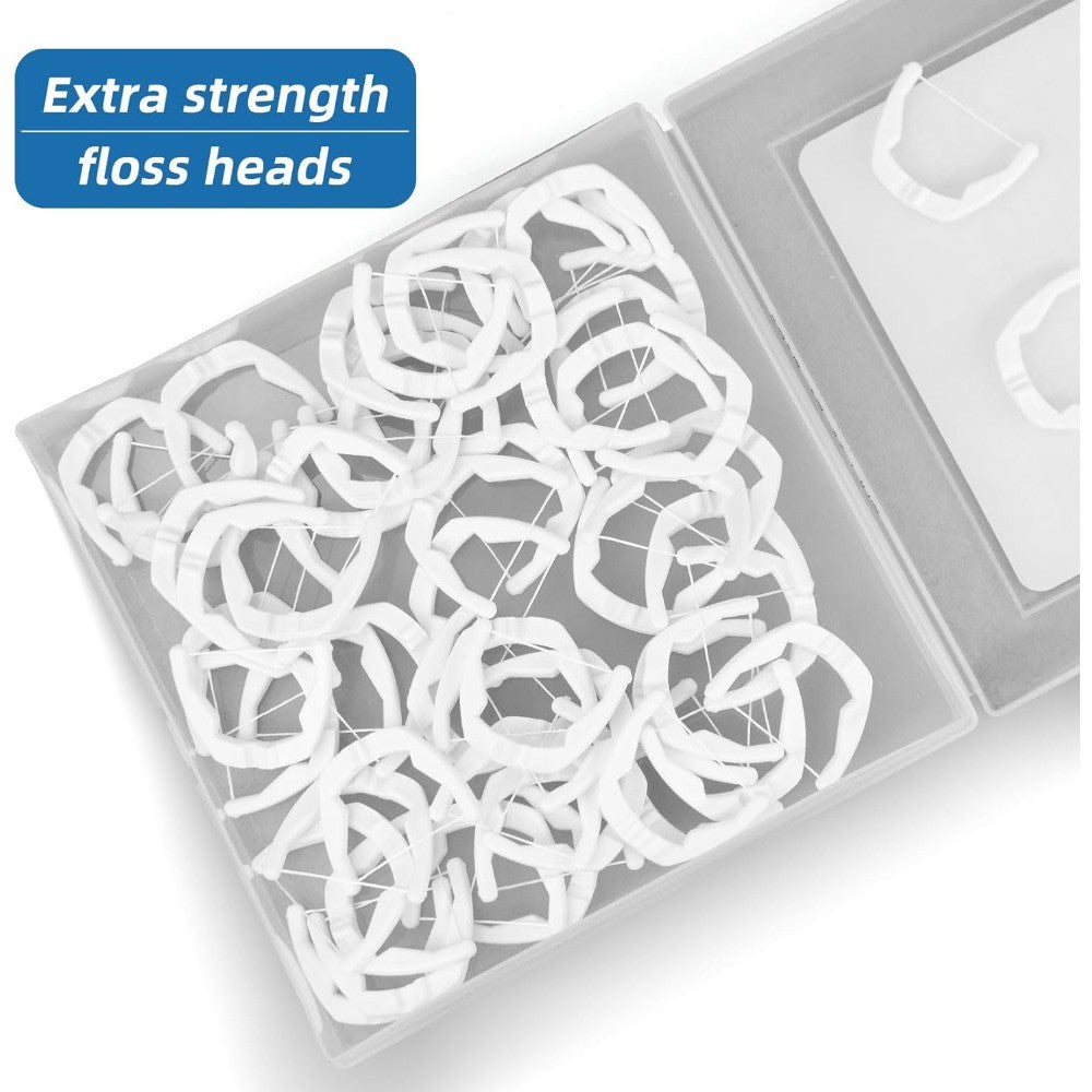 Deep Clean Tooth Flosser Refill Heads - 60 Pack for Oral Care