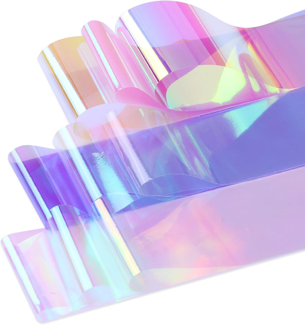 Glass Nail Art Stickers 10 Sheets Gradient Mirror Broken Glass Effect