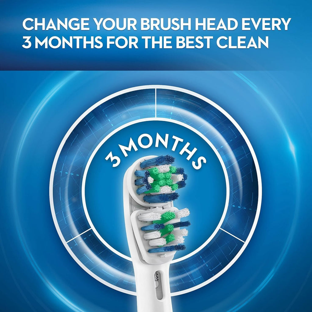 Electric Toothbrush Replacement Heads Dual Clean 3 Pack for Oral-B Handles