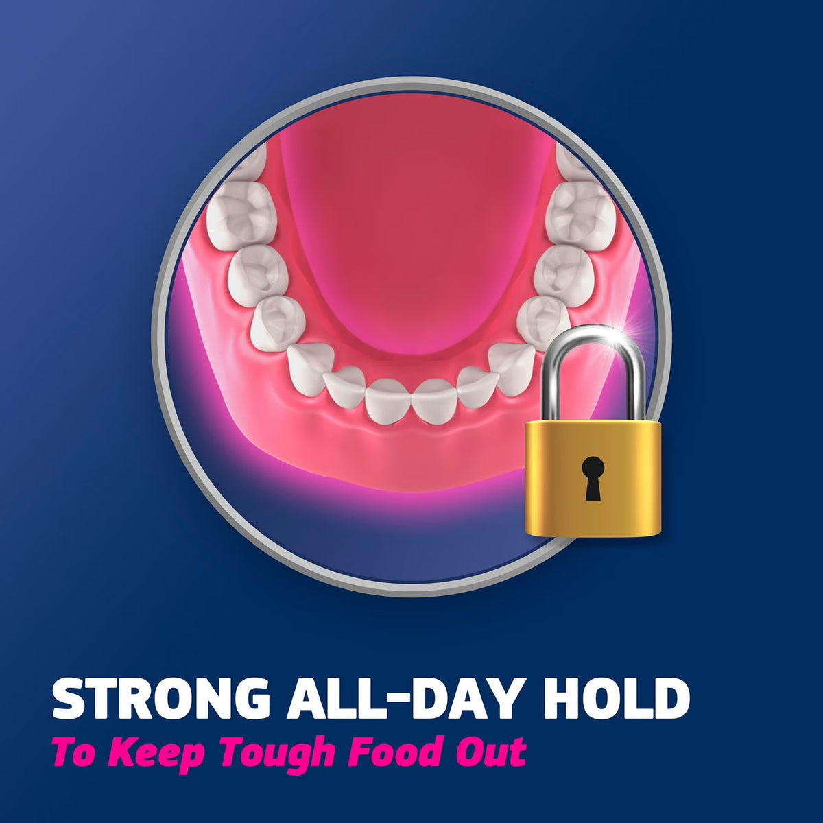 Max Hold Denture Adhesive Cream 4 Pack - Strong All-Day Seal for Full & Partial Dentures