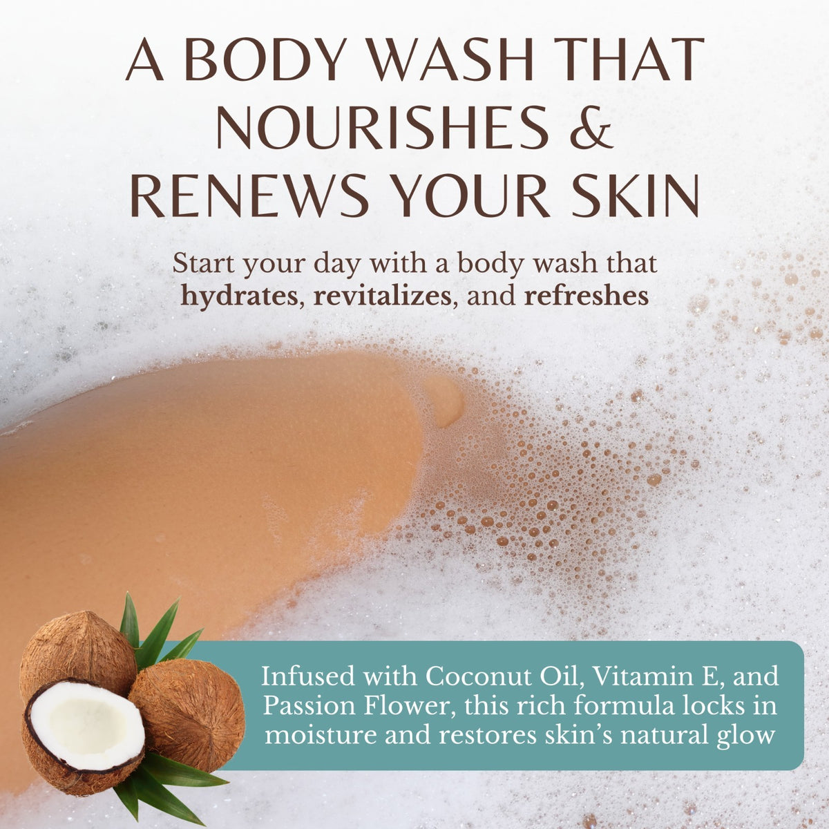 Coconut Body Wash for Hydrating & Nourishing Skin - 16 oz